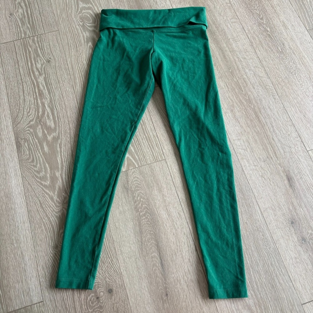 Pink Victoria's Secret Womens Green Y2K Foldover Stretch Leggings Size S
